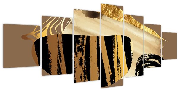 Obraz - Abstrakce golden brown N⁰2 (210x100 cm)