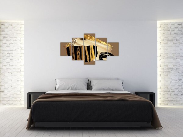 Obraz - Abstrakce golden brown N⁰2 (125x70 cm)
