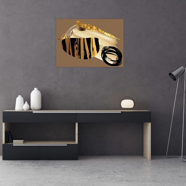 Obraz - Abstrakce golden brown N⁰2 (70x50 cm)