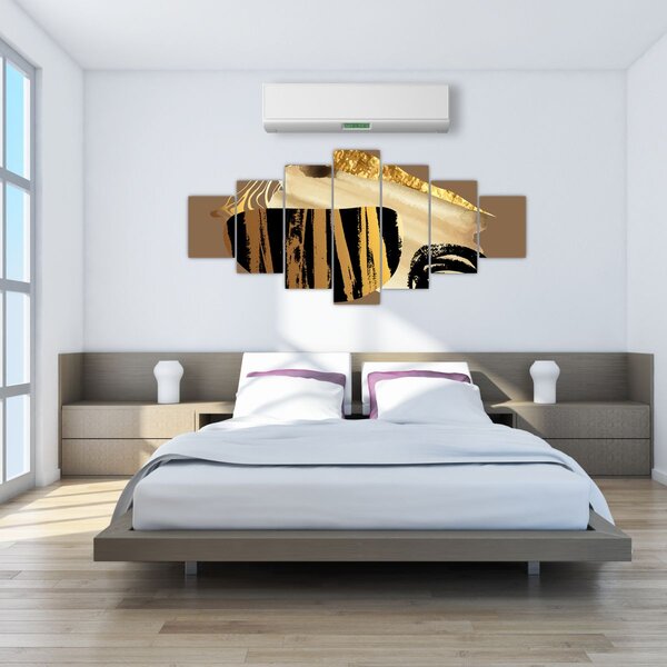 Obraz - Abstrakce golden brown N⁰2 (210x100 cm)