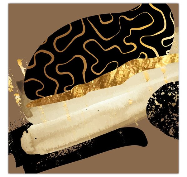 Obraz - Abstrakce golden brown N⁰3 (30x30 cm)