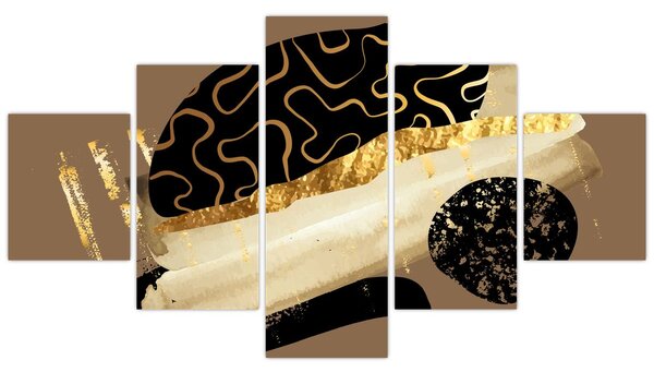 Obraz - Abstrakce golden brown N⁰3 (125x70 cm)
