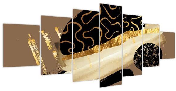 Obraz - Abstrakce golden brown N⁰3 (210x100 cm)