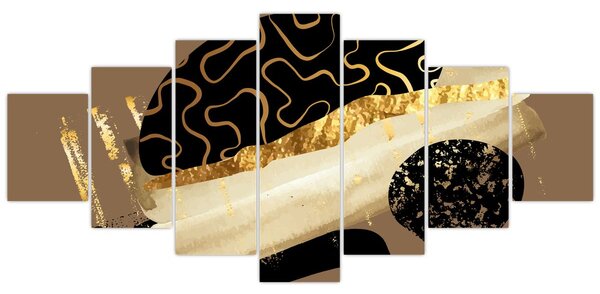Obraz - Abstrakce golden brown N⁰3 (210x100 cm)
