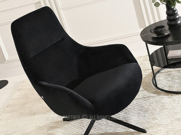 Relaxační křeslo Avirecemo (černá). Akce -10%