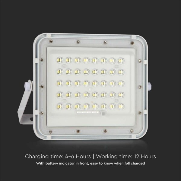 LED Venkovní solární reflektor LED/6W/3,2V IP65 6400K bílá + DO
