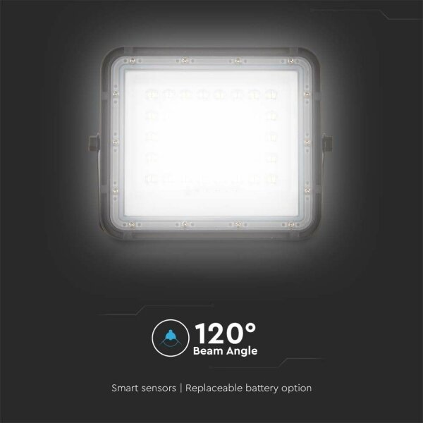 LED Venkovní solární reflektor LED/6W/3,2V IP65 4000K černá + DO