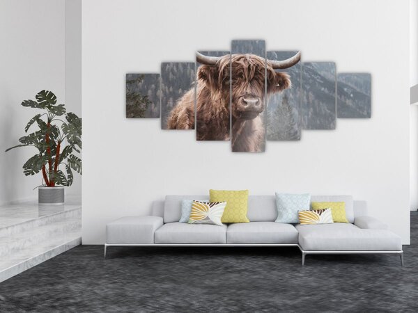 Obraz - Highlander kráva (210x100 cm)