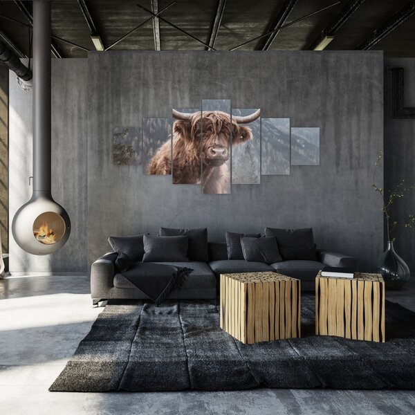 Obraz - Highlander kráva (210x100 cm)