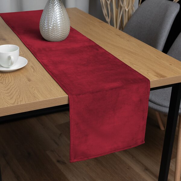 Biante Sametový běhoun na stůl Velvet Premium SVP-007 Malinově červený 35x120 cm