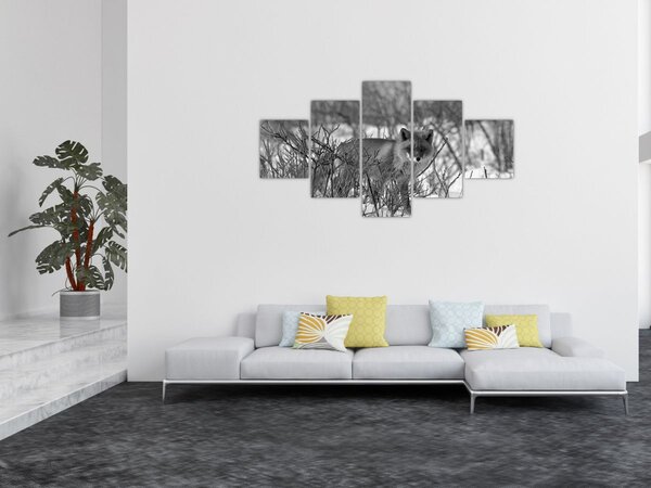 Obraz - Liška v zimě (125x70 cm)