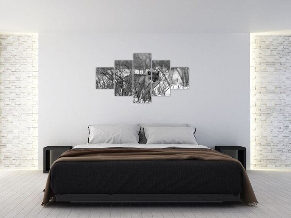 Obraz - Liška v zimě (125x70 cm)