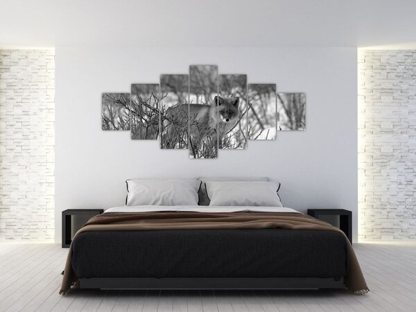 Obraz - Liška v zimě (210x100 cm)