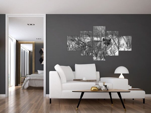 Obraz - Liška v zimě (125x70 cm)