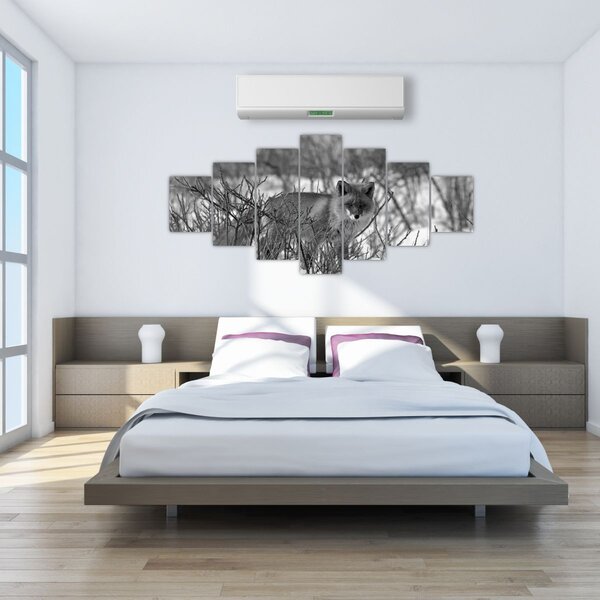 Obraz - Liška v zimě (210x100 cm)