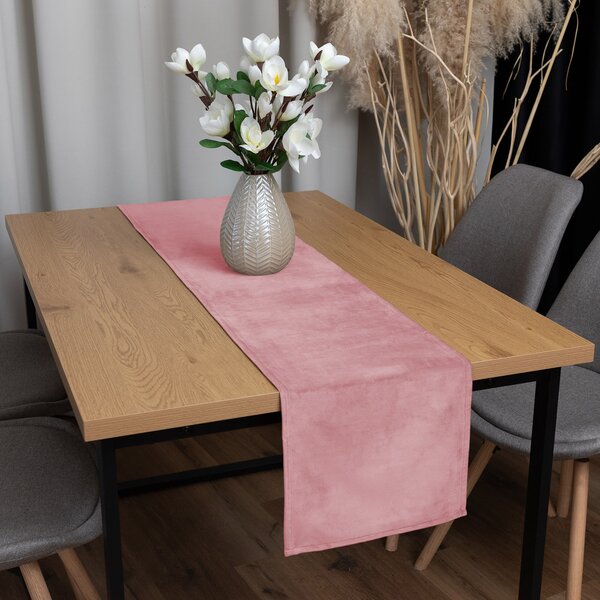 Biante Sametový běhoun na stůl Velvet Premium SVP-033 Starorůžový 35x120 cm
