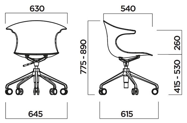 Infiniti designové židle Loop 4star