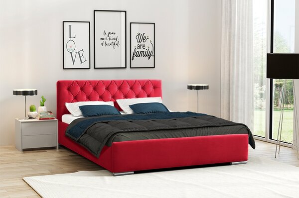 Postel RYAN 06 STANDARD 180x200 cm - stříbrné nohy Tmavě tyrkysová