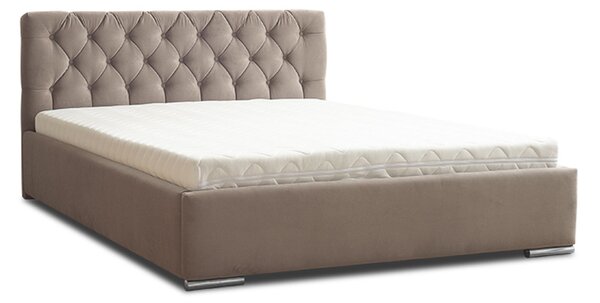 Postel RYAN 06 STANDARD 180x200 cm - stříbrné nohy Tmavě tyrkysová