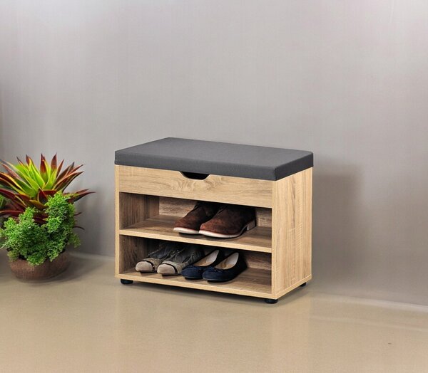 Botník s sedátkem Kesper 60 x 47 x 30 cm buk světlý