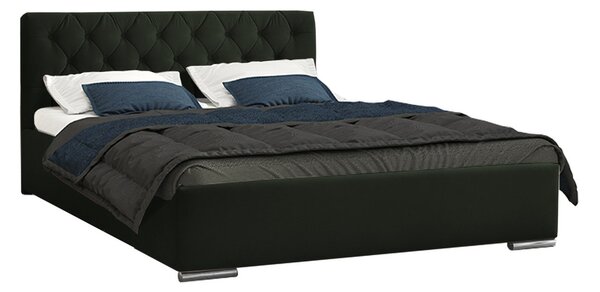 Postel RYAN 06 STANDARD 180x200 cm - stříbrné nohy Tmavě tyrkysová