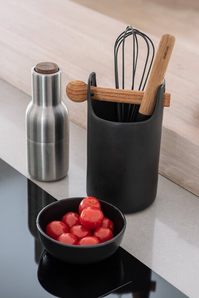 EVA SOLO Úložná dóza s dřevěnou lžičkou Toolbox Black - 20 cm ESL156