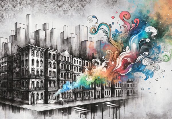 Fototapeta - Industriální život (245x170 cm)