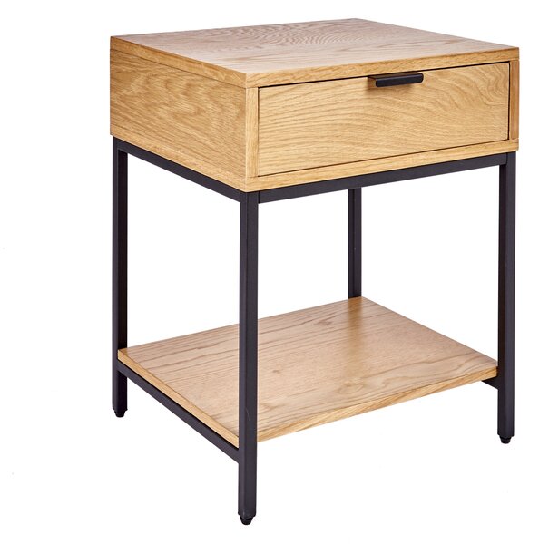 Noble Home Přírodní dubový noční/odkládací stolek Future, 40 cm