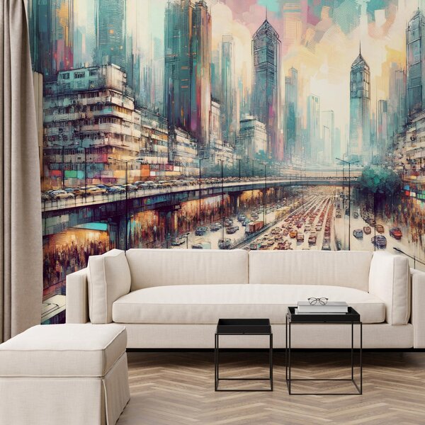 Fototapeta - Život velkoměsta (245x170 cm)