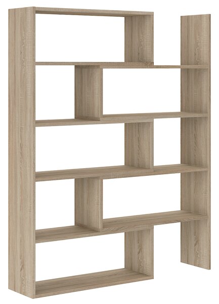 Regál KAROL 01 | nastavitelná šířka 72,5-125 cm x 138 cm | dub sonoma | lamino o síle 22 mm