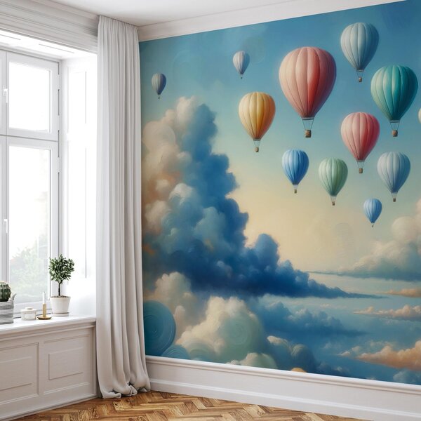 Fototapeta - Balóny v oblacích (245x170 cm)