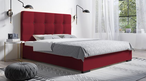 Postel KOLE 08 STANDARD 160x200 cm - černé nohy Růžová