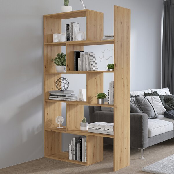 Regál KAROL 02 | nastavitelná šířka 72,5-125 cm x 188 cm | artisan | lamino o síle 22 mm