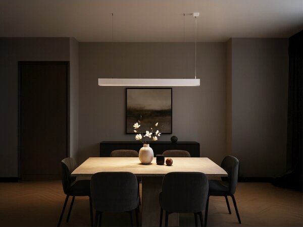 LED Lustr na lanku LED/55W/230V 3000/4000/6500K 120 cm bílá