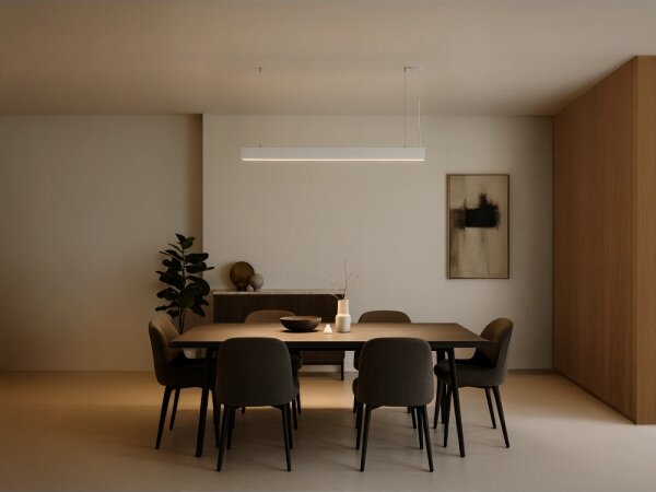 LED Lustr na lanku LED/55W/230V 3000/4000/6500K 120 cm bílá
