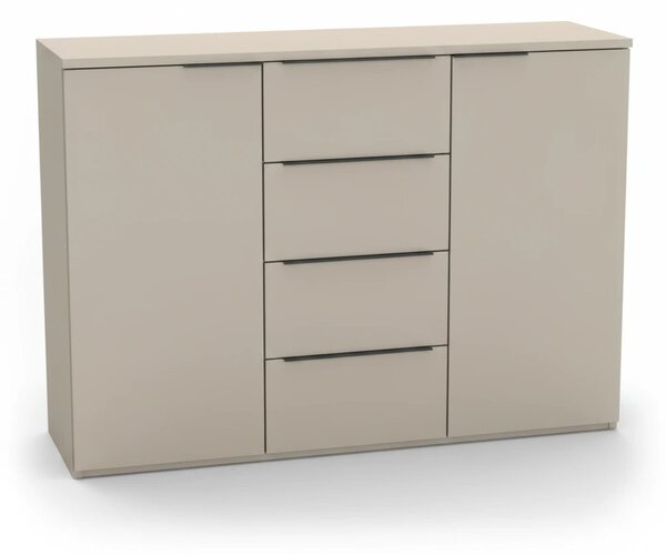 Komoda VARIO 3 Šířka 100 cm, Kašmír, nerez úchytky