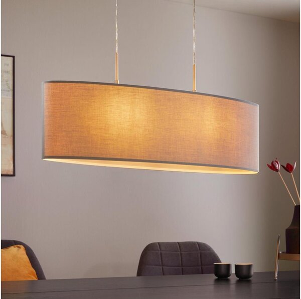 Eglo 55276 - Lustr na lanku PASTERI 2xE27/60W/230V šedá