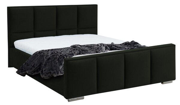 Postel OLIVIA 13 STANDARD 140x200 cm - stříbrné nohy Grafitová