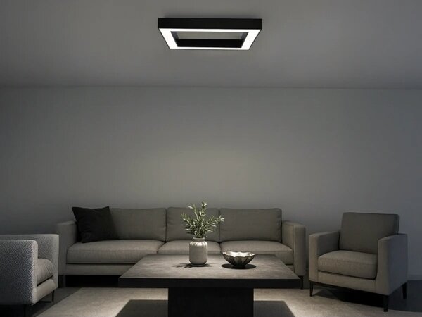 LED Stropní svítidlo LED/100W/230V 3000/4000/6500K 80x80 cm černá