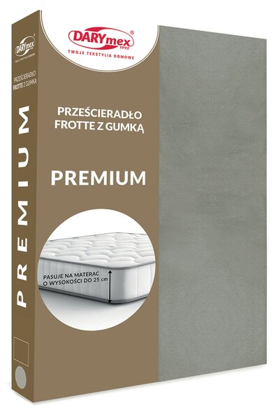 FROTÉ PROSTĚRADLO PREMIUM 90X200 CM ŠEDÉ
