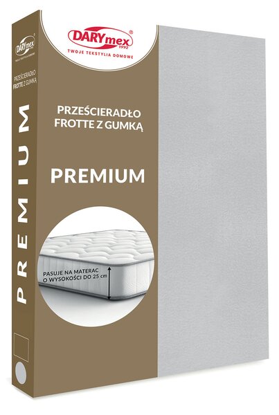 FROTÉ PROSTĚRADLO PREMIUM 90X200 CM ŠEDÉ