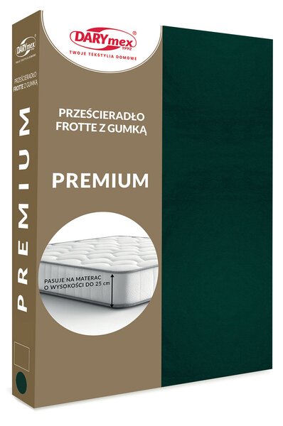 FROTÉ PROSTĚRADLO PREMIUM 90X200 CM TMAVĚZELENÉ