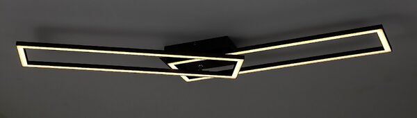Rabalux 71004 Nefertum LED Stropní svítidlo s ovladačem | Variabilní | Stmívatelné | 38W | Bílá | Černá - r-71004