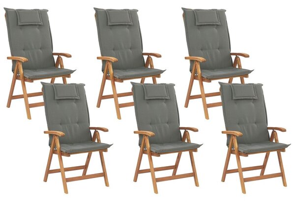 Set 6 ks. zahradních židlí JAKARTA (grafit). 1026946