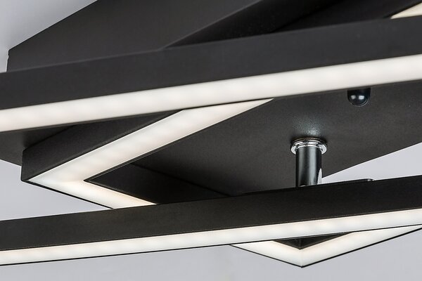 Rabalux 71004 Nefertum LED Stropní svítidlo s ovladačem | Variabilní | Stmívatelné | 38W | Bílá | Černá - r-71004