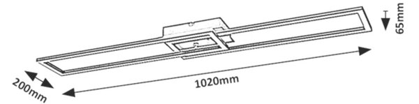 Rabalux 71004 Nefertum LED Stropní svítidlo s ovladačem | Variabilní | Stmívatelné | 38W | Bílá | Černá - r-71004
