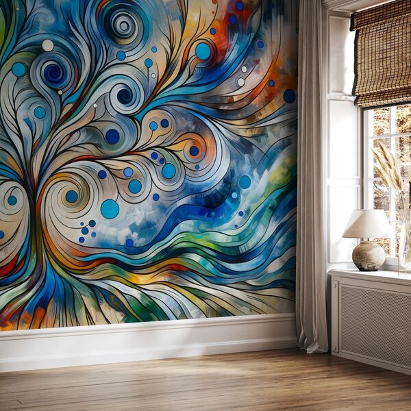 Fototapeta - Barevný energický strom (245x170 cm)