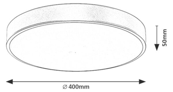 Rabalux 71037 Tesia LED Moderní stropní svítidlo | Teplá bílá | 36W | Barevný kov | Bílá | Zlatá - r-71037