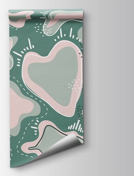 Fototapeta Skupina růžových a bílých tvarů, Abstraktní fototapety, Populární fototapety, t00715 - Tapeko.co.cz