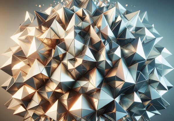 Fototapeta - 3D kaleidoskop tvarů (245x170 cm)